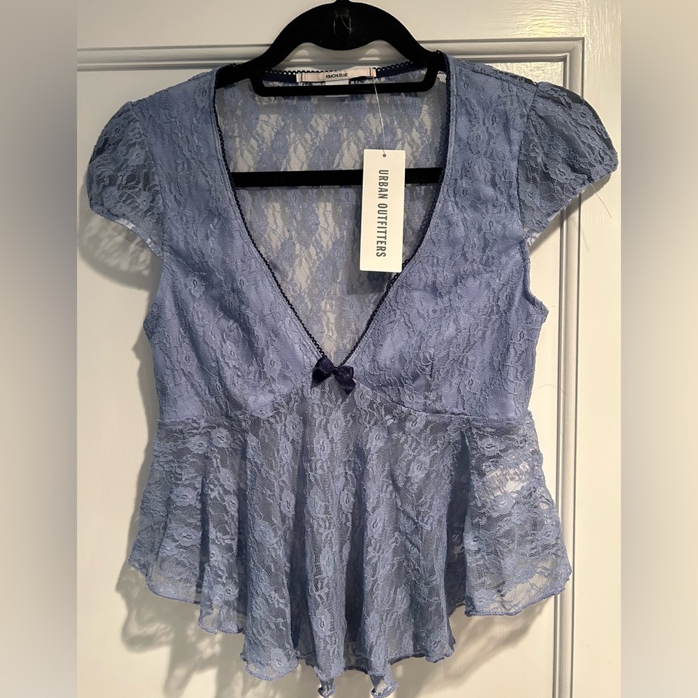 Urban Outfitters Lavender Lace Blouse